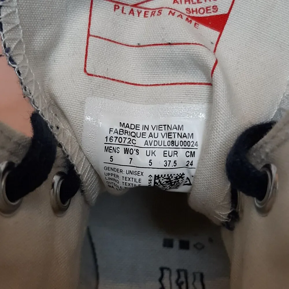 CONVERSE NAUTICAL PREP Obsidian Women Size 7 Chuck Taylor High Top Sneakers - Picture 8 of 9